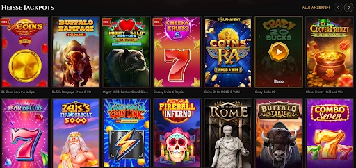 Beliebte Jackpot-Spiele im Legiano Casino.